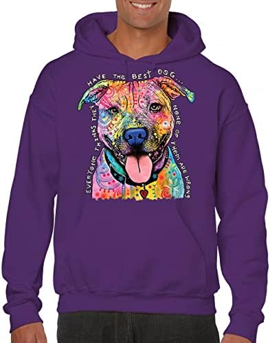 Dean Russo Pets Art Pit Bull Sweatshirt Todo mundo tem Melhores Capuz de Dogs