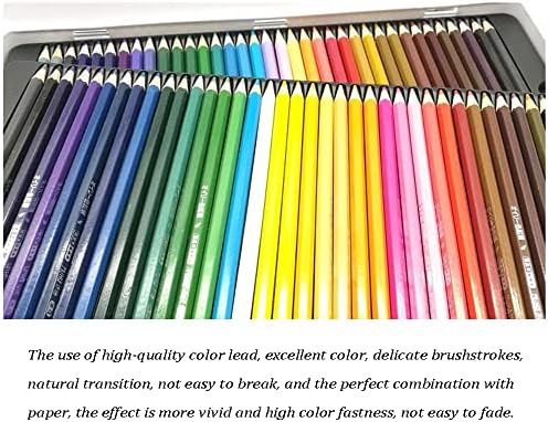 Conjunto de desenhos a lápis de cor de madeira pintada à mão de 72 cores, lápis de desenho ambiental para colorir adulto, grafite infantil Lápis de arte, iniciante/artista