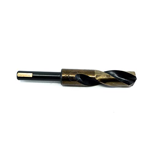 ABRASIVOS DE BENCHMARK 7/8 Diâmetro HSS Silver e Deming Drill Bit Black & Gold Cutting Tool, haste de 1/2 para metal