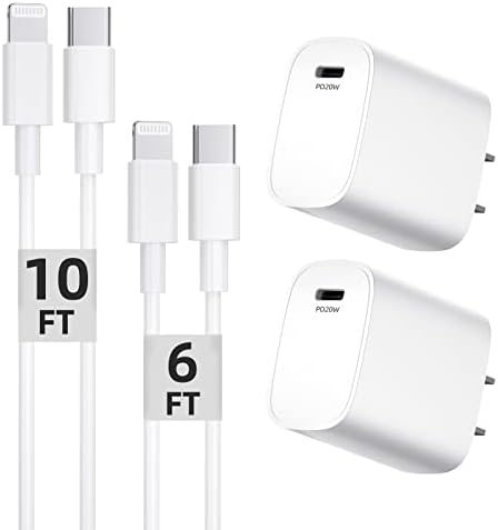 iPhone 14 13 12 Carregador rápido 【Apple MFI Certificado】 com um raio de 10 pés e 6,6 pés para o cabo de sincronização