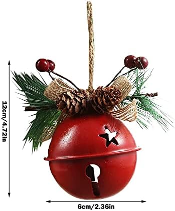 Decorações de Natal ao ar livre árvore decorativa jingle metal de natal penduramento sino