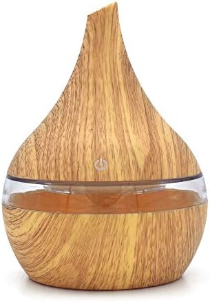 Raxinbang umidificadores domésticos 300 ml de madeira maciça de aromaterapia carros miniidificador criativo vaso usb forma de agulha pulverizador de boca lâmpada de respiração de cor mudo