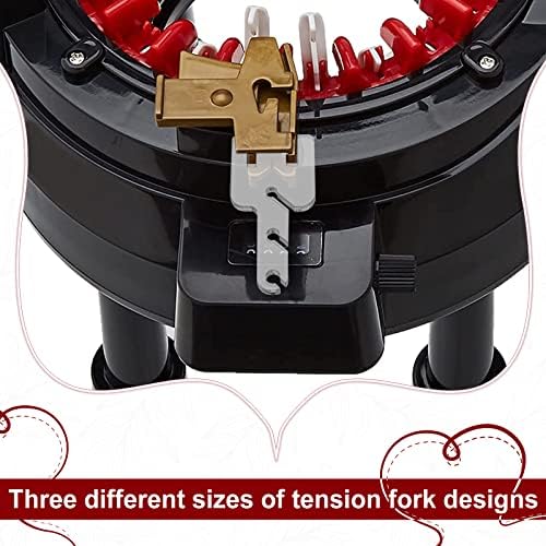 8 Máquinas de tricô de mochila Máquinas de tricô Adaptador Definir tensor de fios removíveis para máquinas de tricô addi