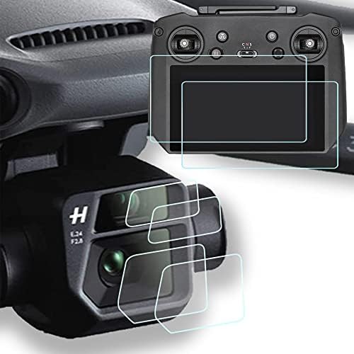 Mavic 3 Protetor de tela principal/sub-lente e controle remoto para câmera DJI MAVIC 3 Pro/Cine Fly Drone, Fire Rock Ultra-Clear 9H Duridade tampa de vidro temperado 2+2+2packs