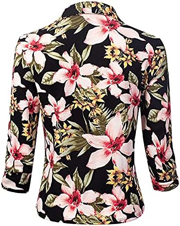 Blazers for Women Floral Imprimindo Blazer Work