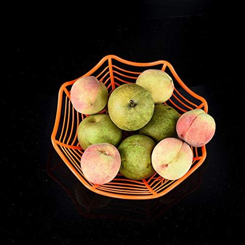 Luwsldirr Creative Halloween decoração de festa de spider biscoito frutas de doces Basket Basket Bowl -Orange