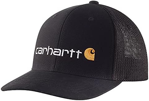 Carhartt Men's Rougged Flex ajustado ao logotipo Mesh-Back Logo Cap