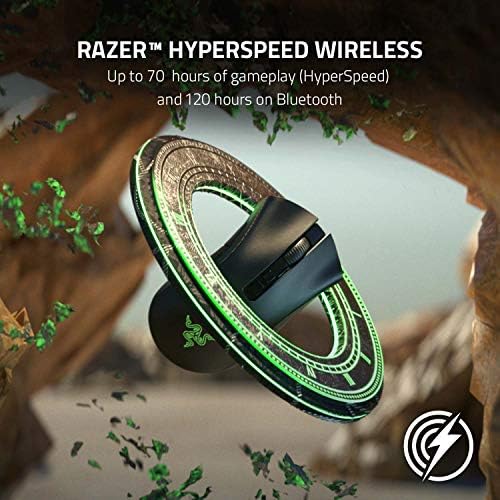 Razer Kraken V3 Pro HiperSense Wireless Gaming fone de jogo com tecnologia híptica: Titanium Drivers 50mm de titânio - THX Audio Spatial & Deathadder V2 Pro Wireless Gaming Mouse - Classic Black