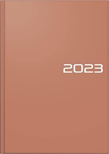 Calendário diário de Brunnen Modelo 795 2023 Tamanho da folha 14,5 x 20,6 cm de coral
