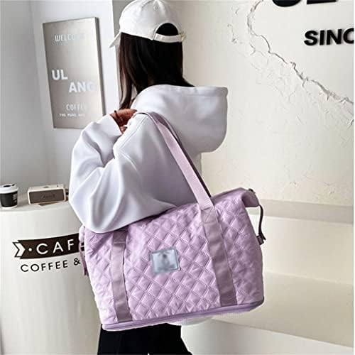 N/A Expandível de grande capacidade para mulheres esportes Bolsa de fitness Oxford Saco de ombro feminino Bolsa de viagem ao