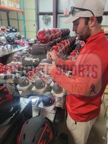 Wes Welker assinou o capacete da NFL autêntico de Denver Broncos - capacetes NFL autografados