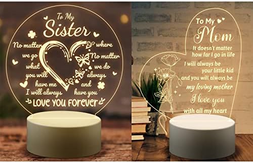 Presentes irmãs de Beaugift da irmã Night Light+Gifts for Mom Night Light