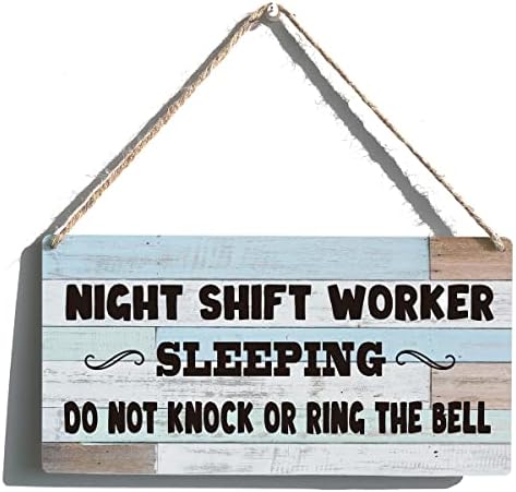 Não perturbe, sinal de fazenda engraçada Farmhouse Night Shift Worker Domando de madeira pendurada, sinal de retro rústico