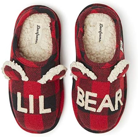 DearFoams Unisex-Child Lil Bear e Baby Bear Slipper