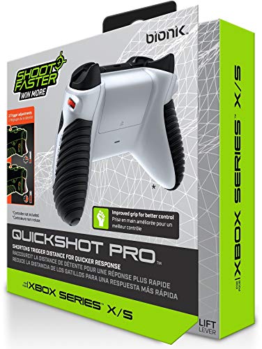 Bionik Quickshot Pro para Xbox Series X/S: aderência personalizada e bloqueios de gatilho duplo para fotos mais rápidas e jogabilidade aprimorada