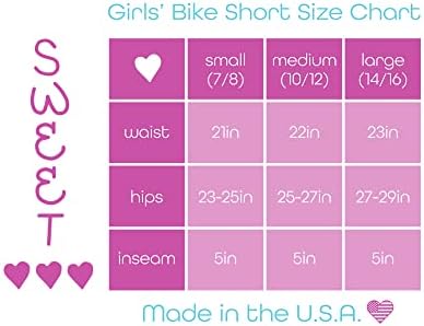 Shorts de bicicleta ativa de garotas doces - 3 shorts de bicicleta de pacote de pacote