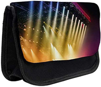 Case de lápis de teatro musical lunarable, música de dança de concerto, mochila de caneta com zíper duplo, 8,5 x 5,5, multicolor