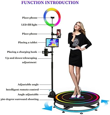 Máquina de cabine de foto 360 para festas, 360 Câmera de vídeo de movimento lento automático, logotipo personalizado gratuito 2-3