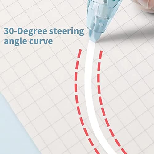 Fercla 2pcs Recarregável fita de correção de brancos, fita de brancos de 4 reposição para estudantes de escritório escolar