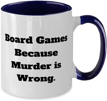 Jogos de tabuleiro engraçados, jogos de tabuleiro porque o assassinato está errado, jogos de tabuleiro dois tons 11 onças de caneca de