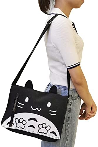 Jochui Canvas Anime Messenger Bag Bag Girls ombro