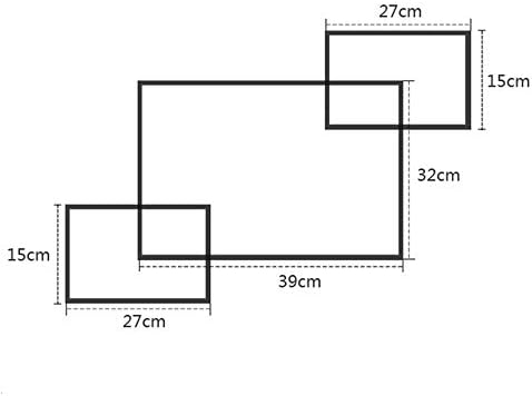 Prateleira de parede qffl, prateleiras flutuantes quadradas de madeira para quarto de sala- 3 cores disponíveis