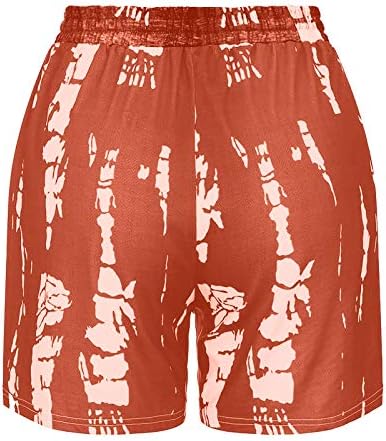 Calça de bomtrade8 para mulheres complicações confortáveis ​​em emenda casual cintura elástica bolsa de shorts soltos