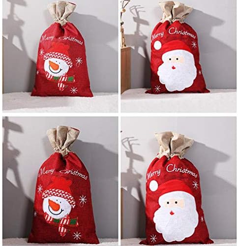 Presentes de Natal de Kisangel sacos de presente Papai Noel 1pc Cristóstres de Natal Bolsas de Burlap Sacos de Bolsa