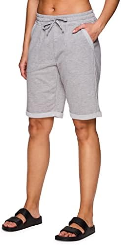 RBX Mulheres ativas leves femininos respiráveis ​​relaxados French Terry Athletic Walking Shorts