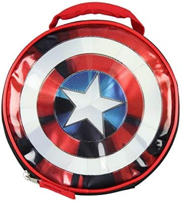 Marvel Capitão América escudo brilhante ilusão óptica isolada bolsa de lancheira