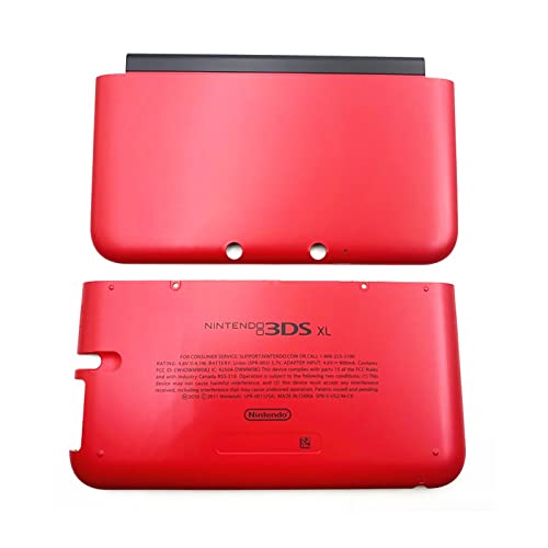 NOVO PARA 3DS XL Top e inferior Habitação Substituição de concha vermelha, para Nintendo 3DSXL 3DSLL Console de jogo portátil, caixa de revestimento da placa de face externa Casa da caixa