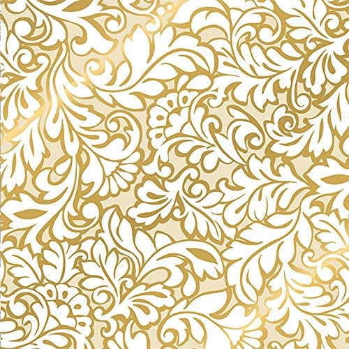 Floral Damask Blooms Wedding & Anniversary Wrap Roll - 24 x 15 '