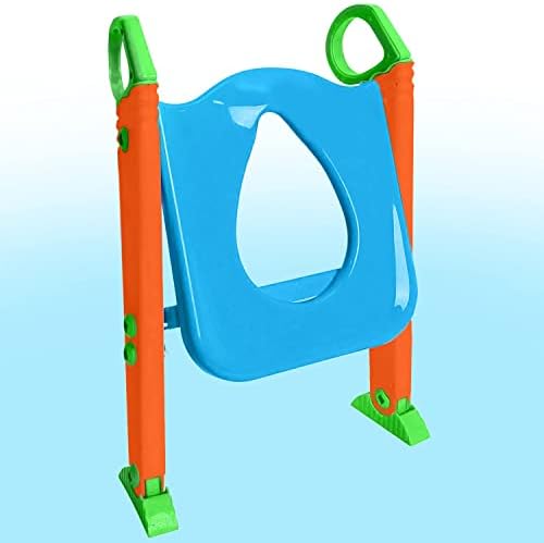 Potty Training Seat banheiro com escada de bate -papo e guarda de salto, treinador de crianças crianças com alças. Resistente e dobrável.