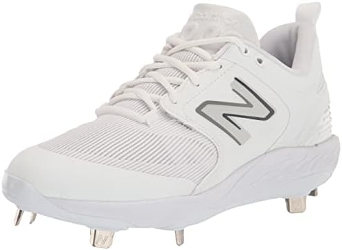 Espuma fresca masculina do New Balance x 3000 v6 sapato de beisebol de metal, branco/branco, 10