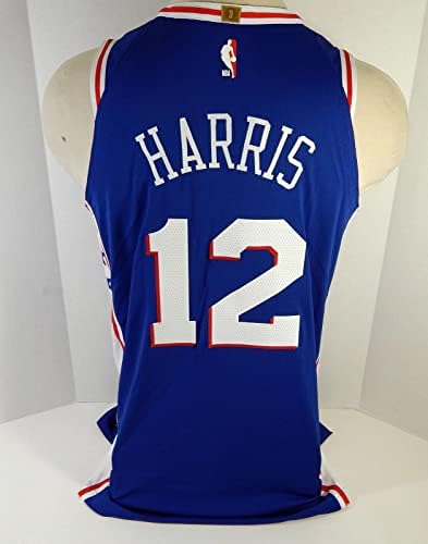 2019-20 Philadelphia 76ers Tobias Harris 12 Jogo emitido Blue Jersey Stern BND 3 - NBA Game usado