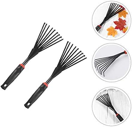 Ferramentas Hemoton Tools 2pcs a rake a rake a rake handheld folhas de folhas de jardim ancas para jardinagem de quintal