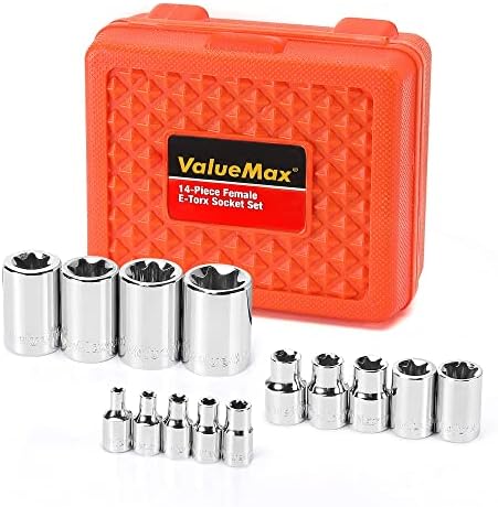 Duratech 1/4 de polegada Catchet Handle & Valuemax 14 peças E-Torx Start Socket Set