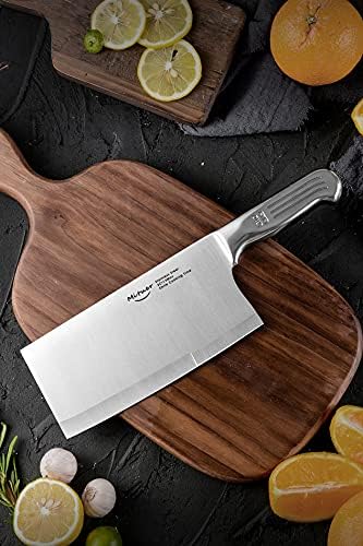 MITUER CLEAVER CLEAVER 7 polegadas Faca de açougueiro - Faca de chef chinês de aço inoxidável - faca de cutelo para restaurantes e