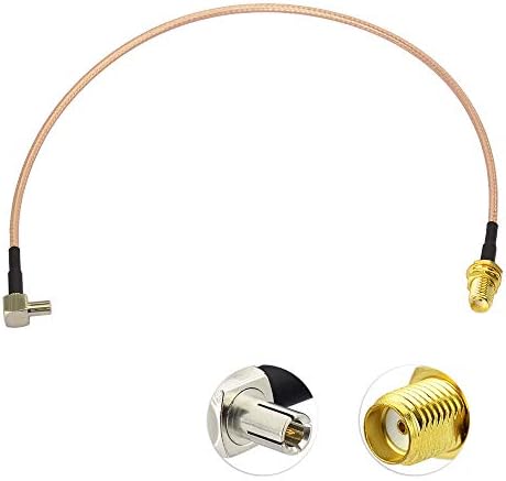 Superbat SMA para TS9 Cabo coaxial SMA fêmea a 90 graus TS9 Pigtail 12 polegadas para o moderno modem do modem Modems