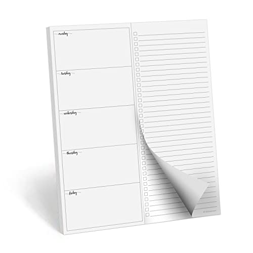 321DONE Magnetic Refe Meed Planejando bloco de notas - Feito nos EUA - Planejador de menu semanal da geladeira Lista de compras