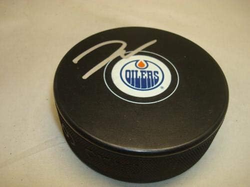 A enfermeira de Darnell assinou o Edmonton Oilers Hockey Puck autografado 1C - Pucks autografados da NHL