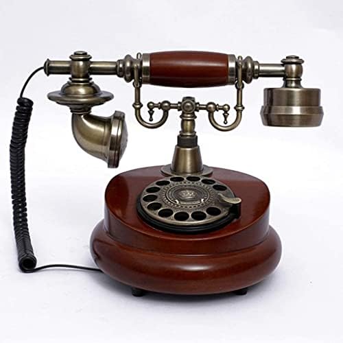 Xialiuxia Solid Wood Desk-mesa telefônica fixa telefonia digital Vintage clássico clássico europeu Retro Linear Linha