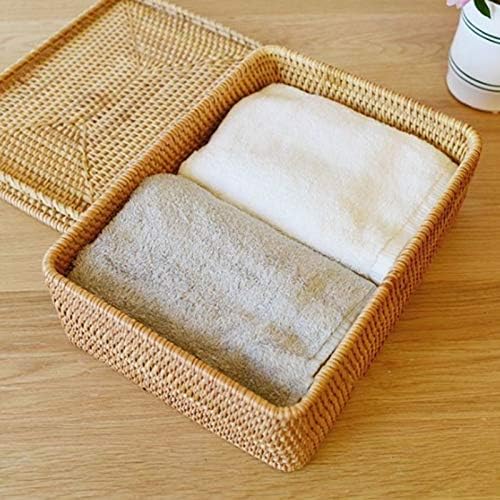 Anncus Made Rattan Storage Basket detritos de cesta de cesta de roupas sujas com tampa