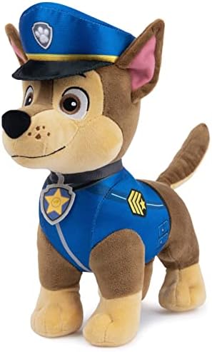 Gund Paw Patrol Chase em posição heróica, animal de pelúcia premium para idades de 1 ou mais, 12 ”