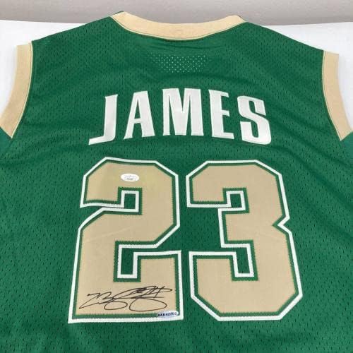 LeBron James Rookie assinou a Jersey de St. Vincent Nike High School Uda & JSA CoA - camisas da NBA autografadas