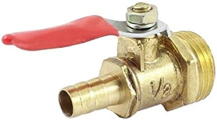 Válvula de esfera quente e fria parada de água 1/2 pt fios masculinos a 8mm de mangueira de alavanca de alavanca de alavanca de bronze para mangueira de 8 mm