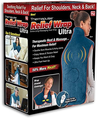 New Thermapulse Releal Wrap Ultra - Ponto de aquecimento de massagem com tecnologia de aquecimento rápido, embrulho de terapia térmica