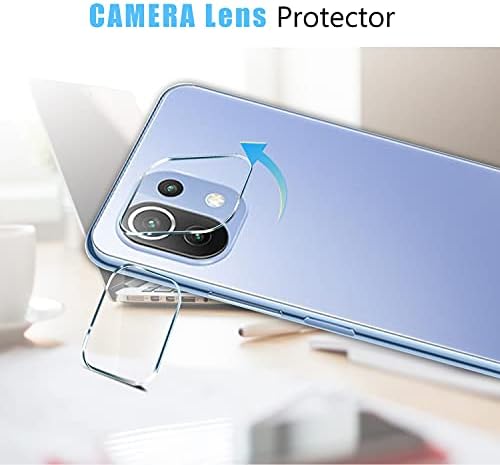 ANBEL Design ANBZSIGN [2 pacote] Protetor de lente da câmera e [2 pacote] Protetor de tela de privacidade para xiaomi mi 11 lite /