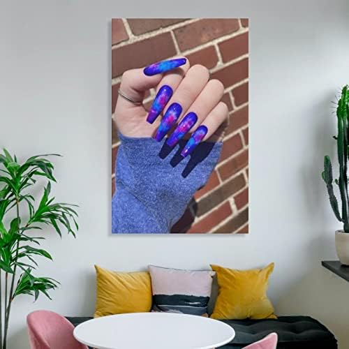 Cartazes Poster de design de salão de beleza com unhas de unhas Underlay Beauty Salon Poster Arte de parede para sala de estar de sala de estar decoração de cozinha 20x30 polegada estilo de moldura