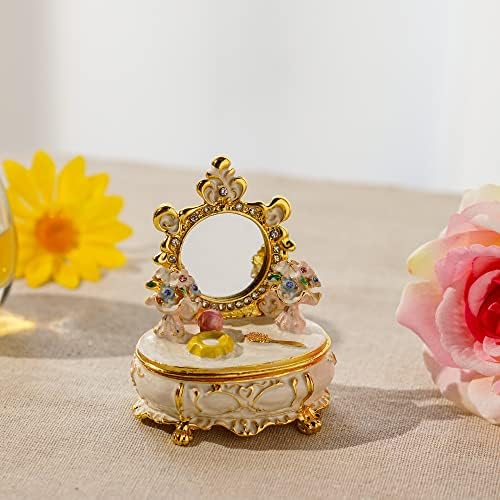 Caixa de bugigangas Yu Feng Dresser com espelho Mini Jóias Colecionadas Mini Jóias Caixa de Jóias Decorativas de Jóias
